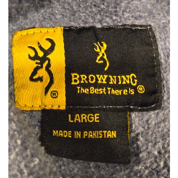 Mossy Oak Browning Realtree Hoodie Sweatshirt Blue Mens Large - Picture 4 of 7